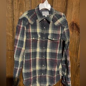 Lucky brand pearl snap flannel